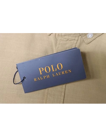Ralph Lauren Small Warhorse Logo Embroidered Long-Sleeve Shirt Khaki,Ralph Lauren T-Shirts,T-Shirts,CLOTHES