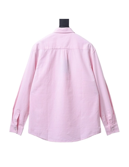 Ralph Lauren Small Warhorse Logo Embroidered Long-Sleeve Shirt Pink,Ralph Lauren T-Shirts,T-Shirts,CLOTHES