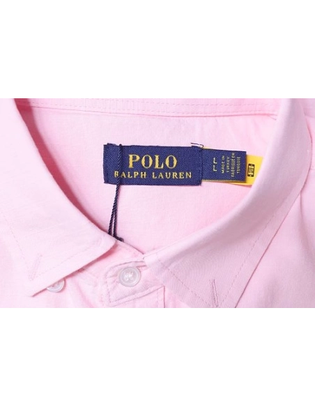 Ralph Lauren Small Warhorse Logo Embroidered Long-Sleeve Shirt Pink,Ralph Lauren T-Shirts,T-Shirts,CLOTHES