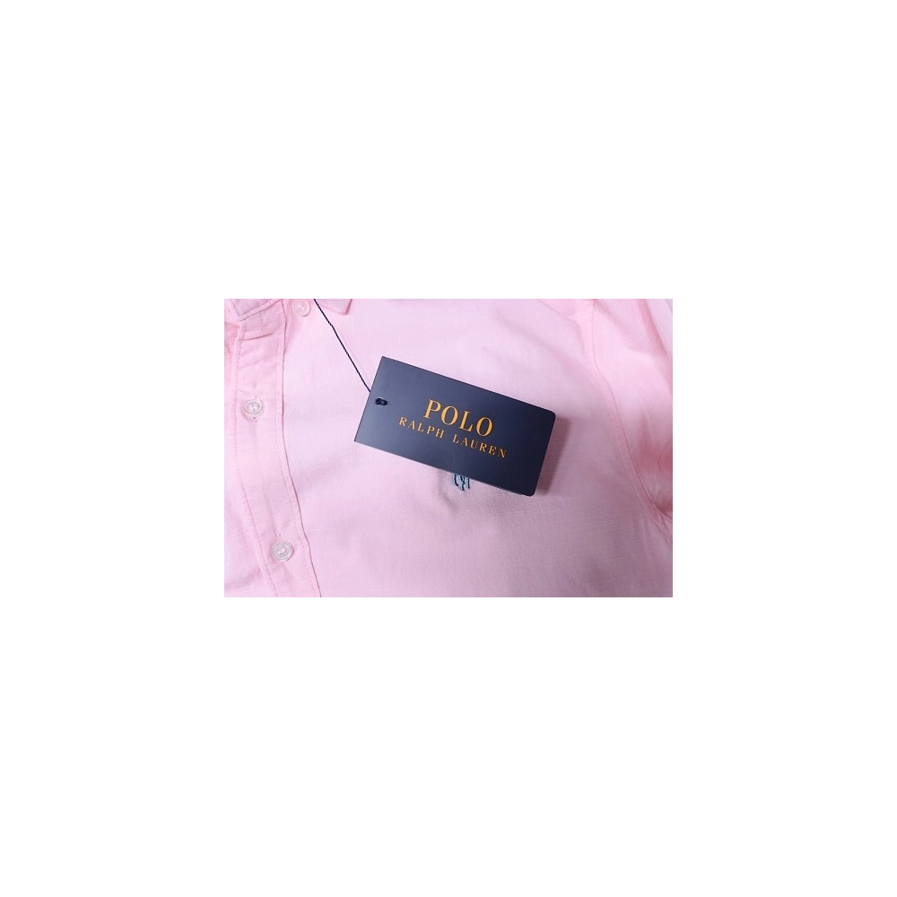 Ralph Lauren Small Warhorse Logo Embroidered Long-Sleeve Shirt Pink,Ralph Lauren T-Shirts,T-Shirts,CLOTHES