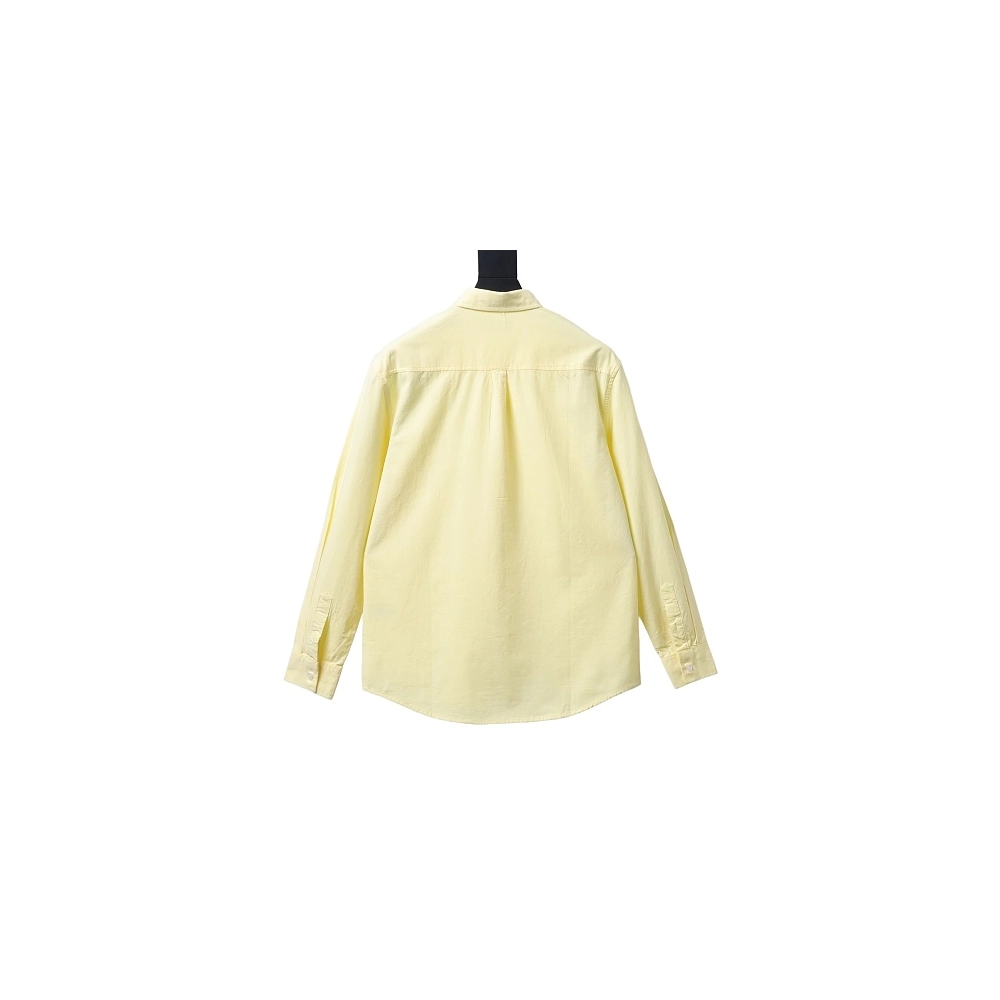 Ralph Lauren Small Warhorse Logo Embroidered Long-Sleeve Shirt Yellow,Ralph Lauren T-Shirts,T-Shirts,CLOTHES