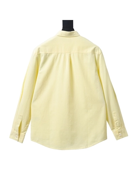 Ralph Lauren Small Warhorse Logo Embroidered Long-Sleeve Shirt Yellow,Ralph Lauren T-Shirts,T-Shirts,CLOTHES