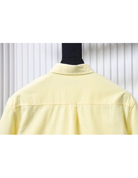 Ralph Lauren Small Warhorse Logo Embroidered Long-Sleeve Shirt Yellow,Ralph Lauren T-Shirts,T-Shirts,CLOTHES