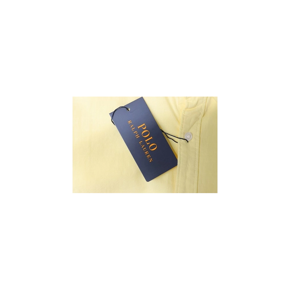 Ralph Lauren Small Warhorse Logo Embroidered Long-Sleeve Shirt Yellow,Ralph Lauren T-Shirts,T-Shirts,CLOTHES