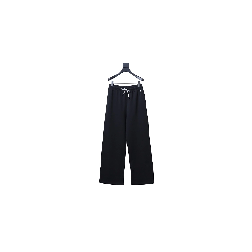 Ralph Lauren White Embroidered Logo Casual Trousers Black,Ralph Lauren Trousers,Jeans,CLOTHES