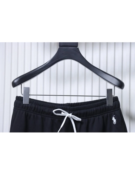 Ralph Lauren White Embroidered Logo Casual Trousers Black,Ralph Lauren Trousers,Jeans,CLOTHES