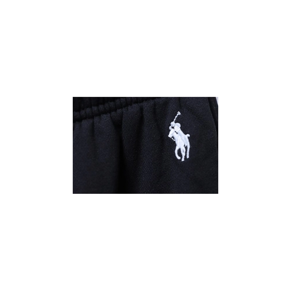 Ralph Lauren White Embroidered Logo Casual Trousers Black,Ralph Lauren Trousers,Jeans,CLOTHES