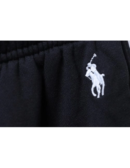 Ralph Lauren White Embroidered Logo Casual Trousers Black,Ralph Lauren Trousers,Jeans,CLOTHES
