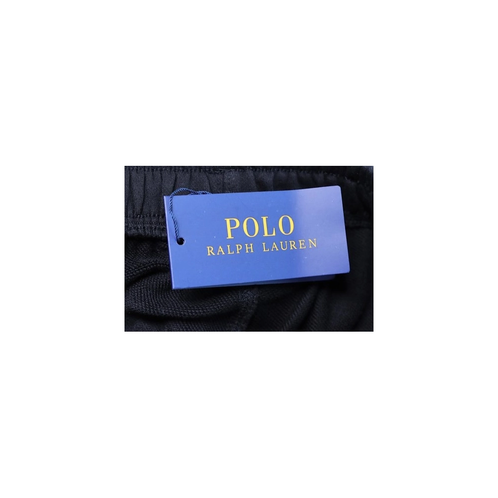 Ralph Lauren White Embroidered Logo Casual Trousers Black,Ralph Lauren Trousers,Jeans,CLOTHES