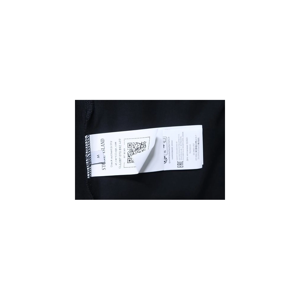 Stone Island Letter Embroidery T-Shirt Black,Stone Island T-Shirts,T-Shirts,CLOTHES