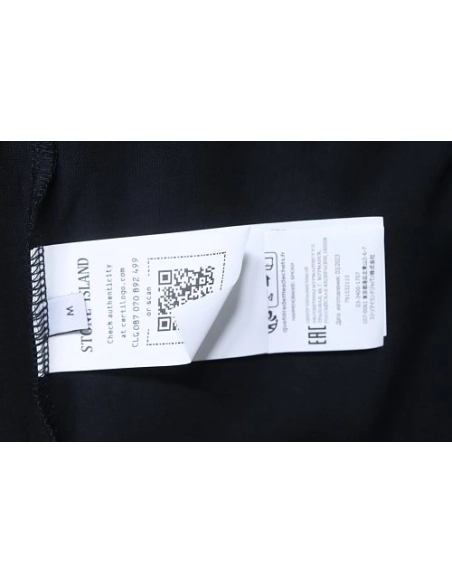 Stone Island Letter Embroidery T-Shirt Black,Stone Island T-Shirts,T-Shirts,CLOTHES