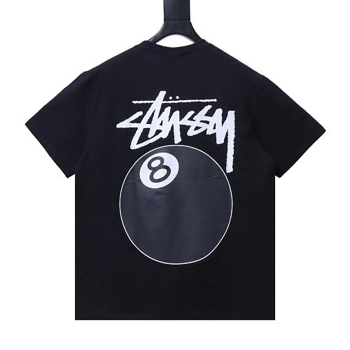 Stussy 8-Ball Billiards Graphic T-Shirt Black,Stussy T-Shirts,T-Shirts,CLOTHES