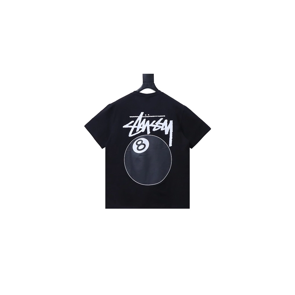 Stussy 8-Ball Billiards Graphic T-Shirt Black,Stussy T-Shirts,T-Shirts,CLOTHES