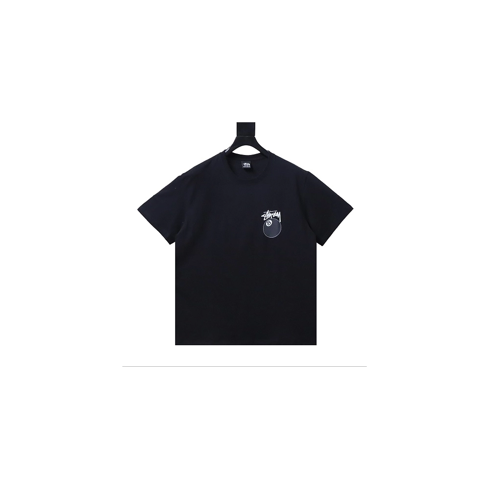 Stussy 8-Ball Billiards Graphic T-Shirt Black,Stussy T-Shirts,T-Shirts,CLOTHES