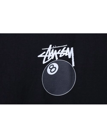 Stussy 8-Ball Billiards Graphic T-Shirt Black,Stussy T-Shirts,T-Shirts,CLOTHES