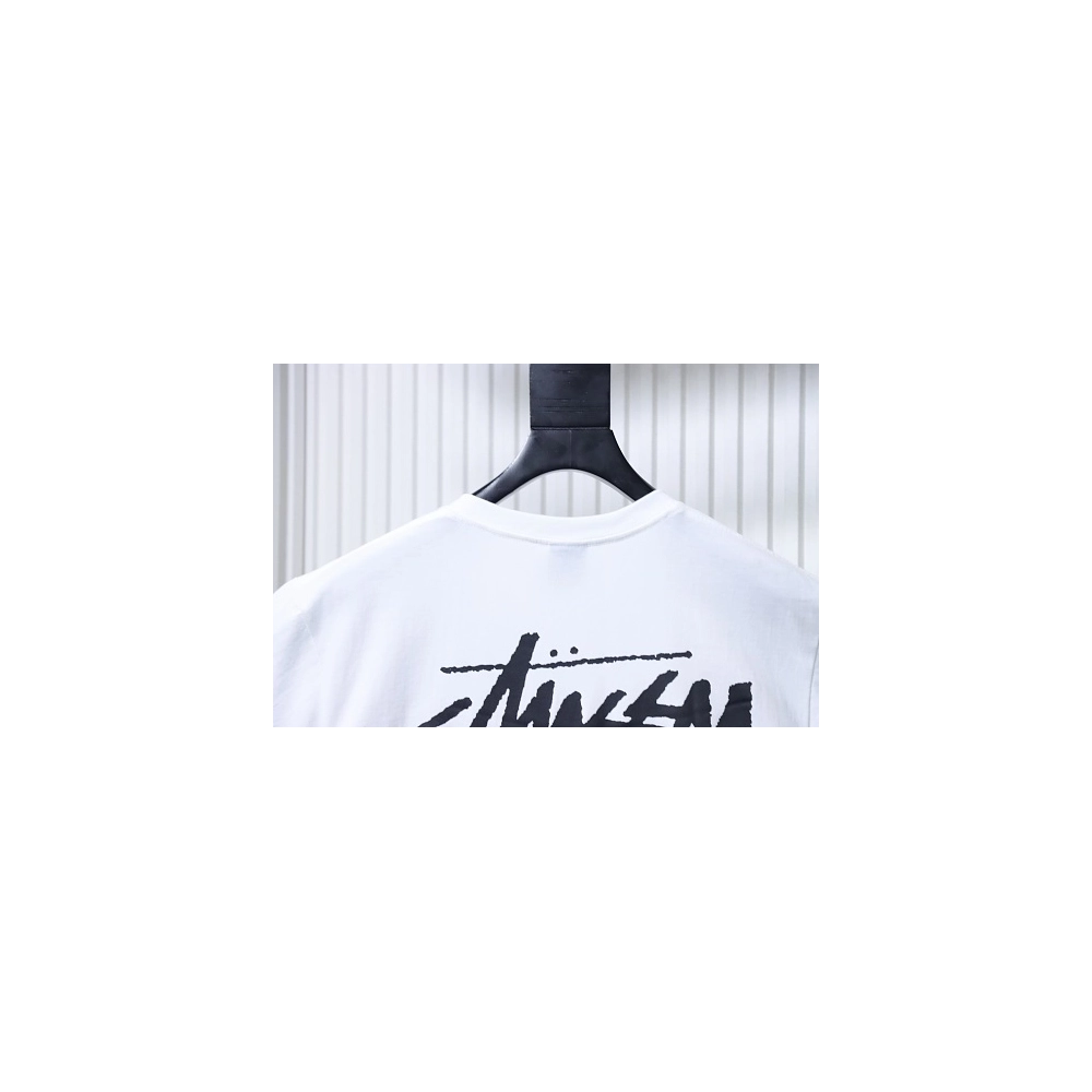 Stussy 8-Ball Billiards Graphic T-Shirt White,Stussy T-Shirts,T-Shirts,CLOTHES