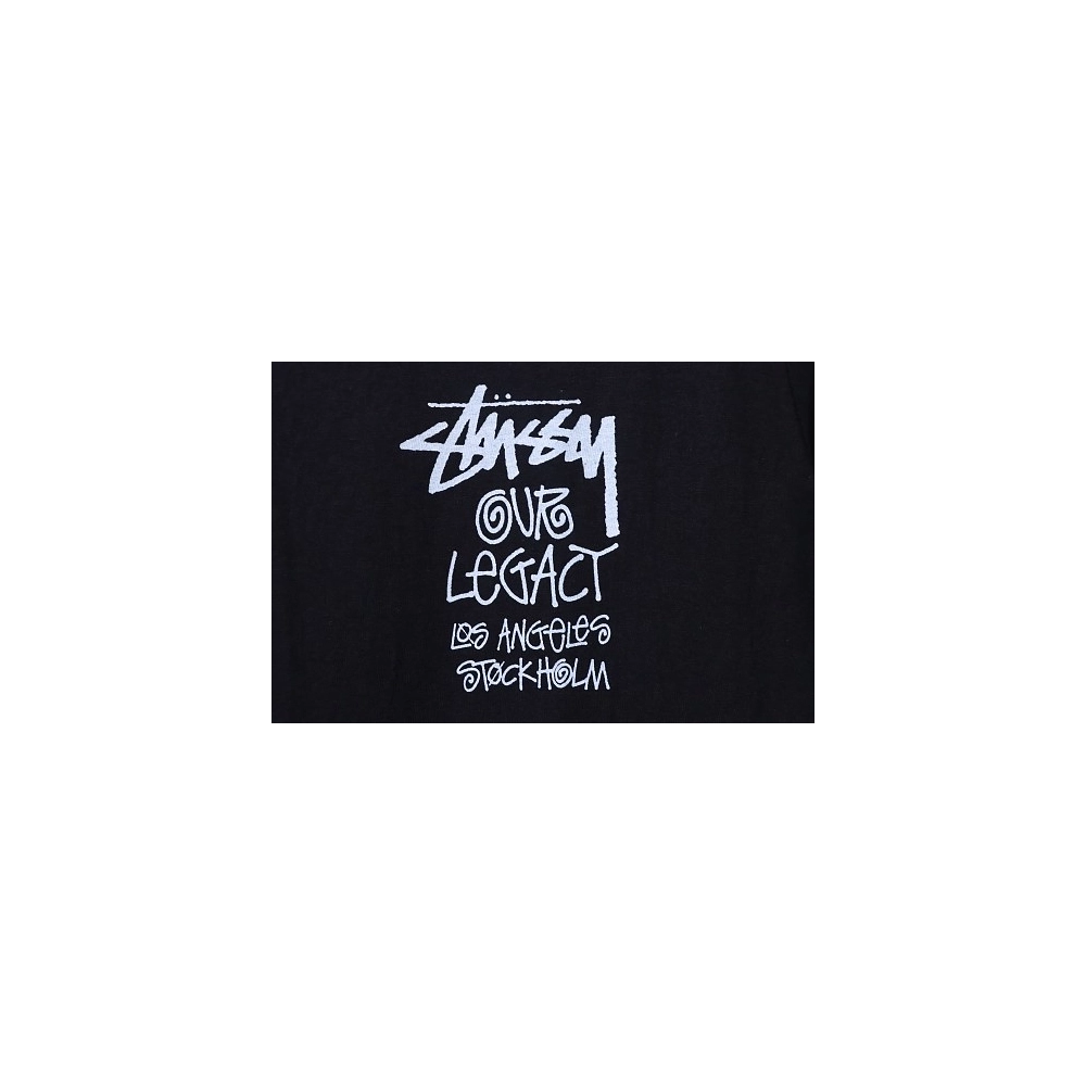 Stussy Cylindrical Logo Print T-Shirt Black,Stussy T-Shirts,T-Shirts,CLOTHES