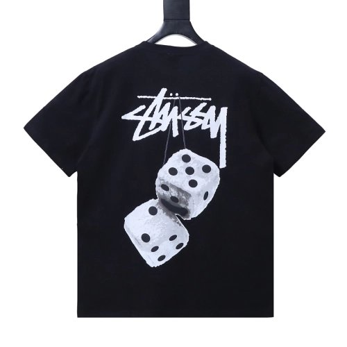 Stussy Dice Print T-Shirt Black,Stussy T-Shirts,T-Shirts,CLOTHES