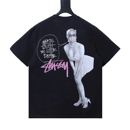 Stussy Marilyn Monroe Print T-Shirt Black,Stussy T-Shirts,T-Shirts,CLOTHES