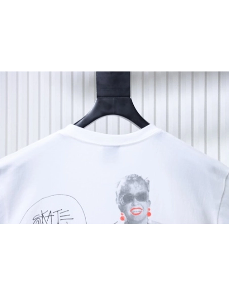 Stussy Marilyn Monroe Print T-Shirt White,Stussy T-Shirts,T-Shirts,CLOTHES