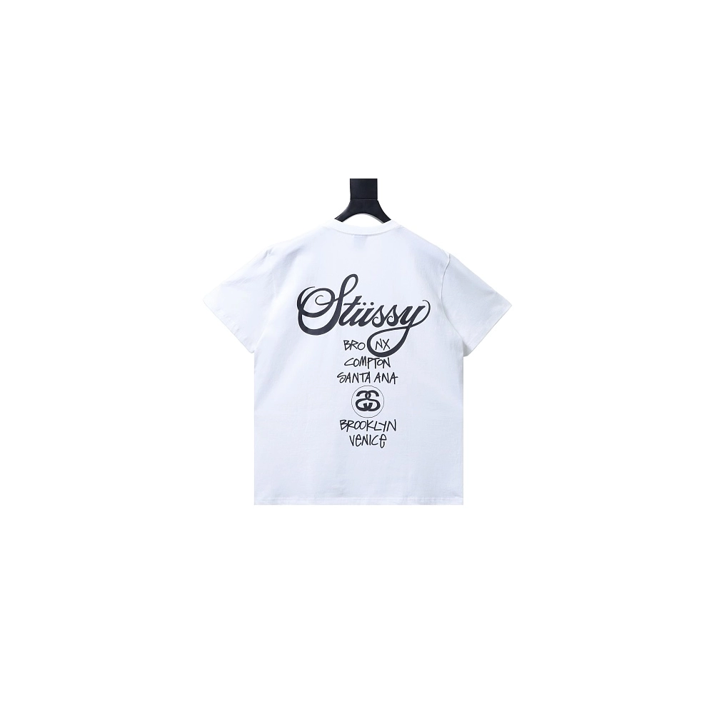 Stussy World Tour Graphic T-Shirt White,Stussy T-Shirts,T-Shirts,CLOTHES