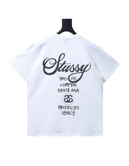 Stussy World Tour Graphic T-Shirt White,Stussy T-Shirts,T-Shirts,CLOTHES