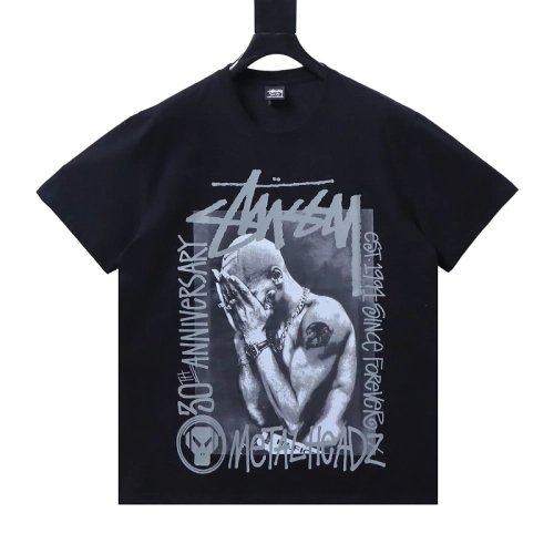 Stussy x Metalheadz Collaborative Character Print T-Shirt Black,Stussy T-Shirts,T-Shirts,CLOTHES
