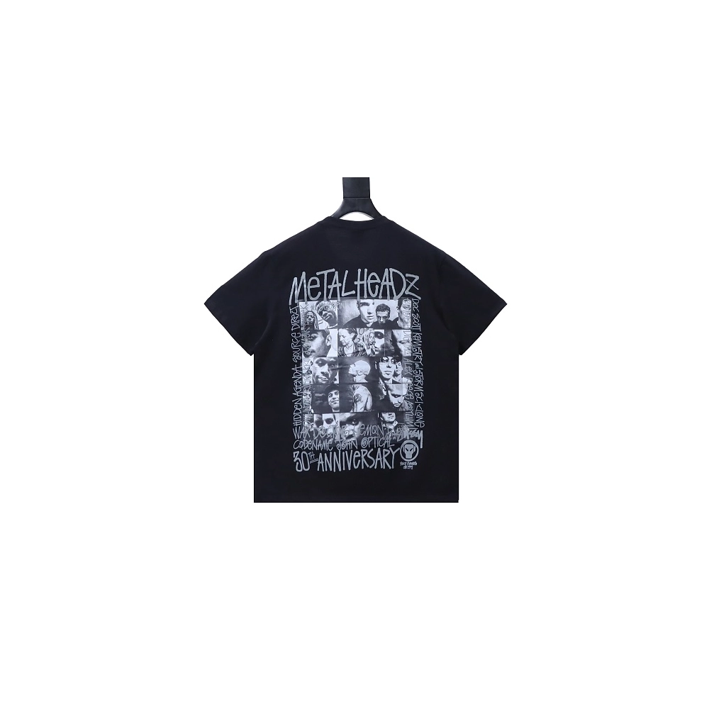 Stussy x Metalheadz Collaborative Character Print T-Shirt Black,Stussy T-Shirts,T-Shirts,CLOTHES