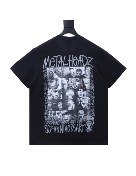 Stussy x Metalheadz Collaborative Character Print T-Shirt Black,Stussy T-Shirts,T-Shirts,CLOTHES