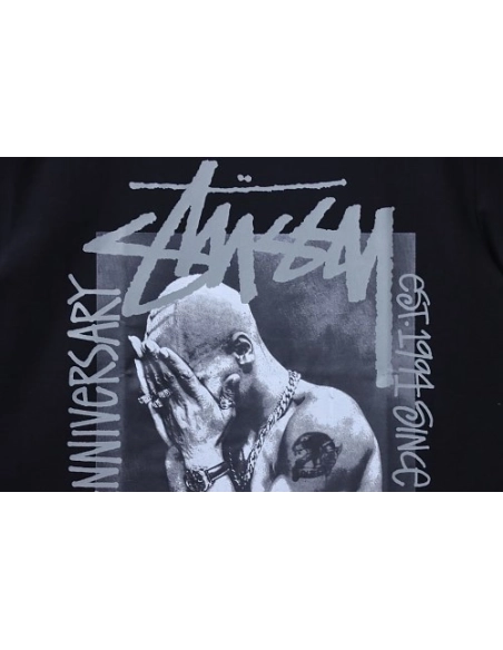 Stussy x Metalheadz Collaborative Character Print T-Shirt Black,Stussy T-Shirts,T-Shirts,CLOTHES