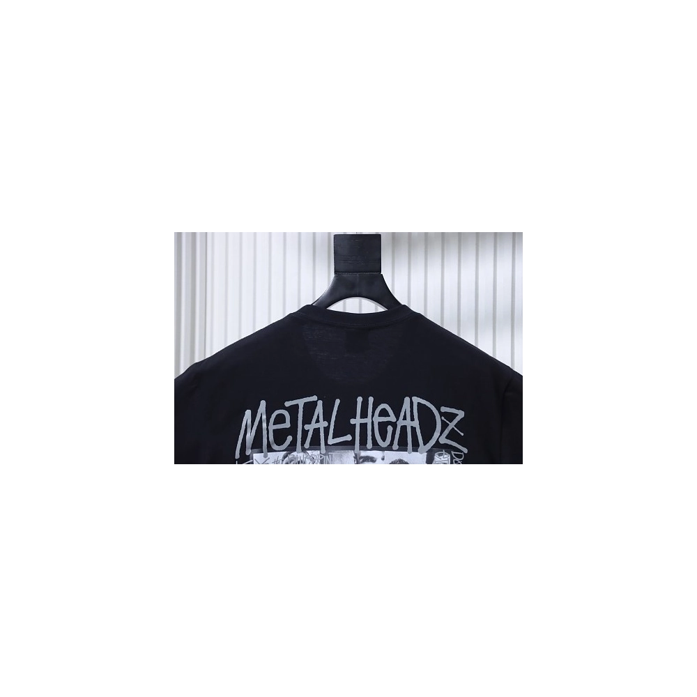 Stussy x Metalheadz Collaborative Character Print T-Shirt Black,Stussy T-Shirts,T-Shirts,CLOTHES