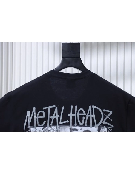 Stussy x Metalheadz Collaborative Character Print T-Shirt Black,Stussy T-Shirts,T-Shirts,CLOTHES