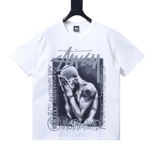 Stussy x Metalheadz Collaborative Character Print T-Shirt White,Stussy T-Shirts,T-Shirts,CLOTHES