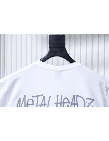 Stussy x Metalheadz Collaborative Character Print T-Shirt White,Stussy T-Shirts,T-Shirts,CLOTHES