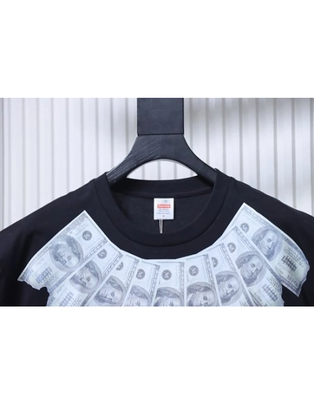 Supreme MM6 Maison Margiela US Dollar Print T-Shirt Black,Supreme T-Shirts,T-Shirts,CLOTHES