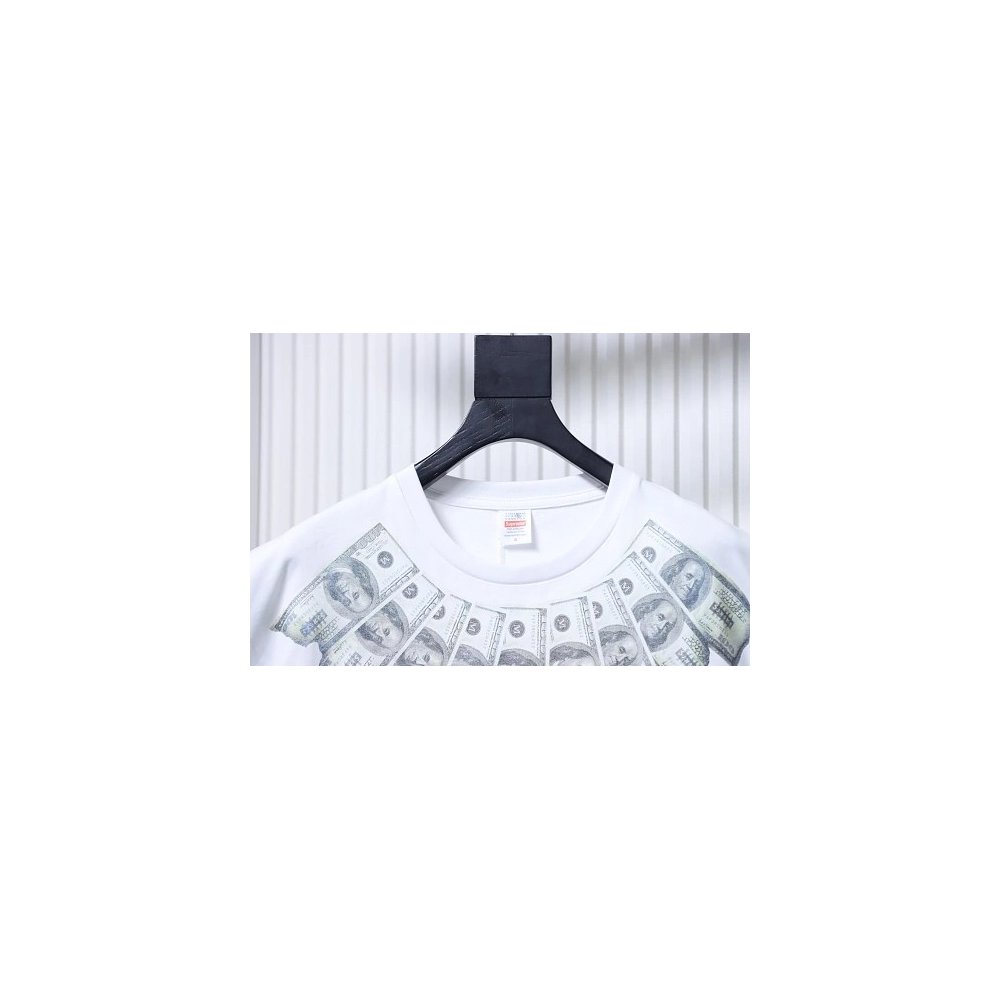 Supreme MM6 Maison Margiela US Dollar Print T-Shirt White,Supreme T-Shirts,T-Shirts,CLOTHES