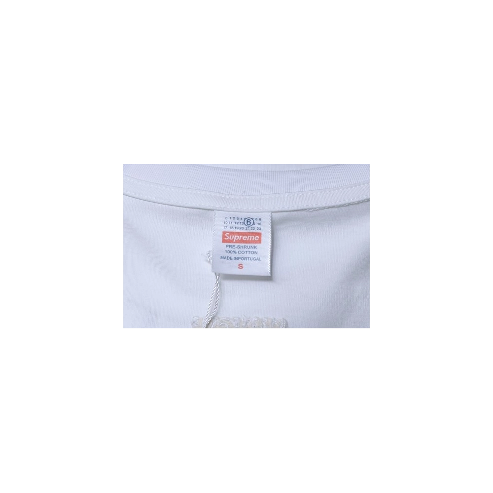 Supreme MM6 Maison Margiela US Dollar Print T-Shirt White,Supreme T-Shirts,T-Shirts,CLOTHES