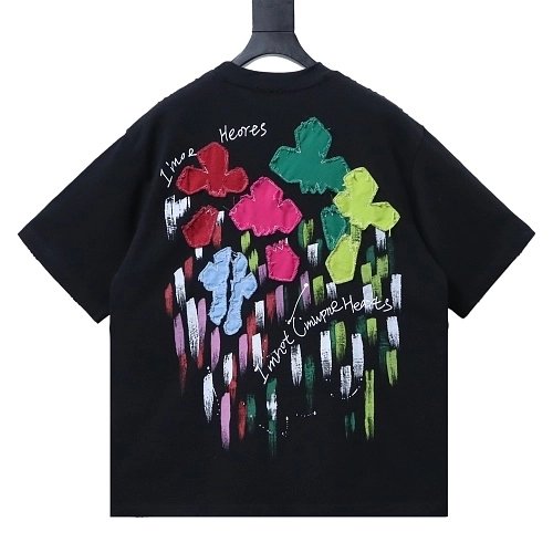 Chrome Hearts Floral Applique T-shirt Black,Chrome Hearts T-Shirts,T-Shirts,CLOTHES