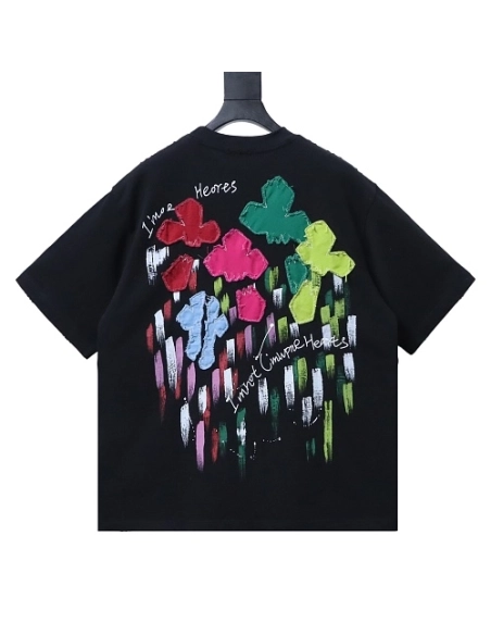 Chrome Hearts Floral Applique T-shirt Black,Chrome Hearts T-Shirts,T-Shirts,CLOTHES