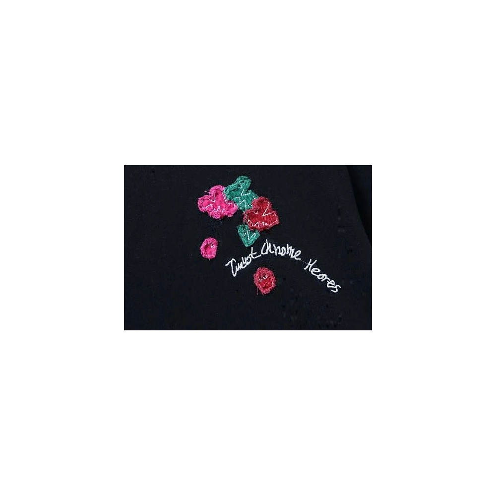 Chrome Hearts Floral Applique T-shirt Black,Chrome Hearts T-Shirts,T-Shirts,CLOTHES