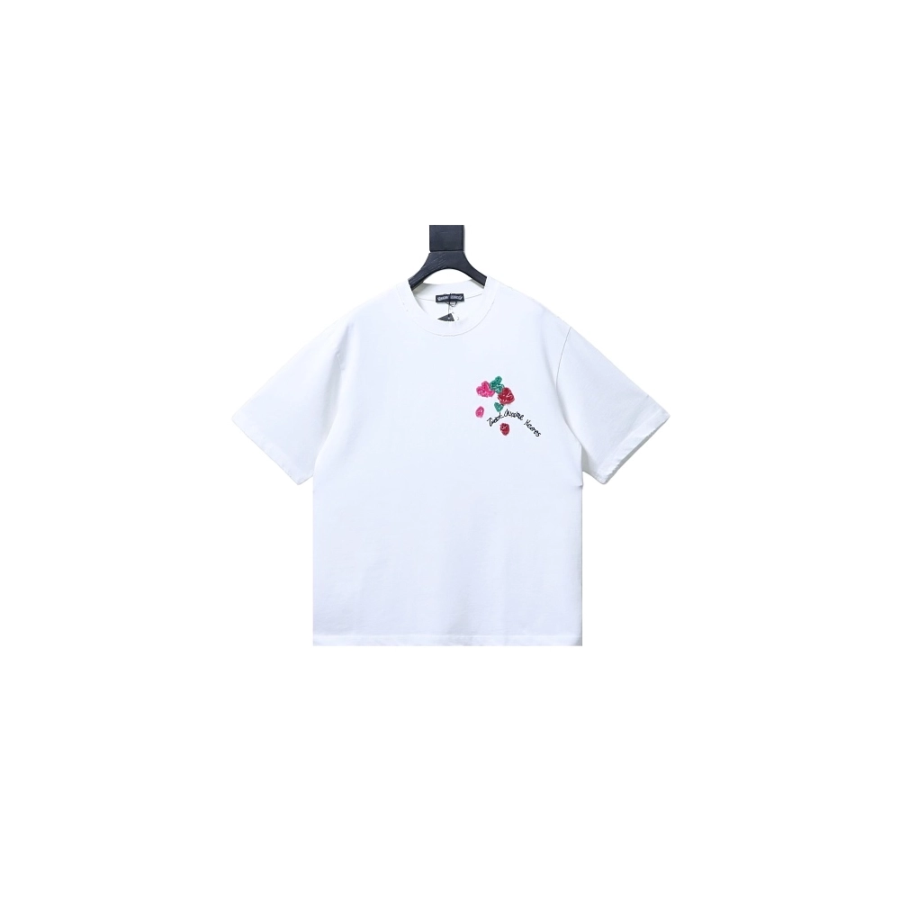 Chrome Hearts Floral Applique T-shirt White,Chrome Hearts T-Shirts,T-Shirts,CLOTHES