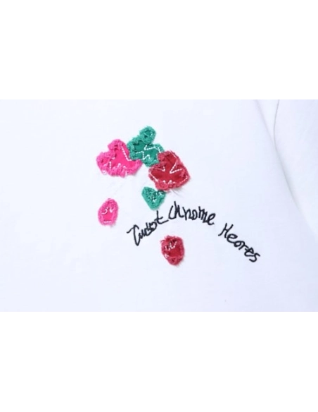 Chrome Hearts Floral Applique T-shirt White,Chrome Hearts T-Shirts,T-Shirts,CLOTHES