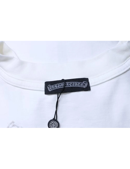 Chrome Hearts Floral Applique T-shirt White,Chrome Hearts T-Shirts,T-Shirts,CLOTHES