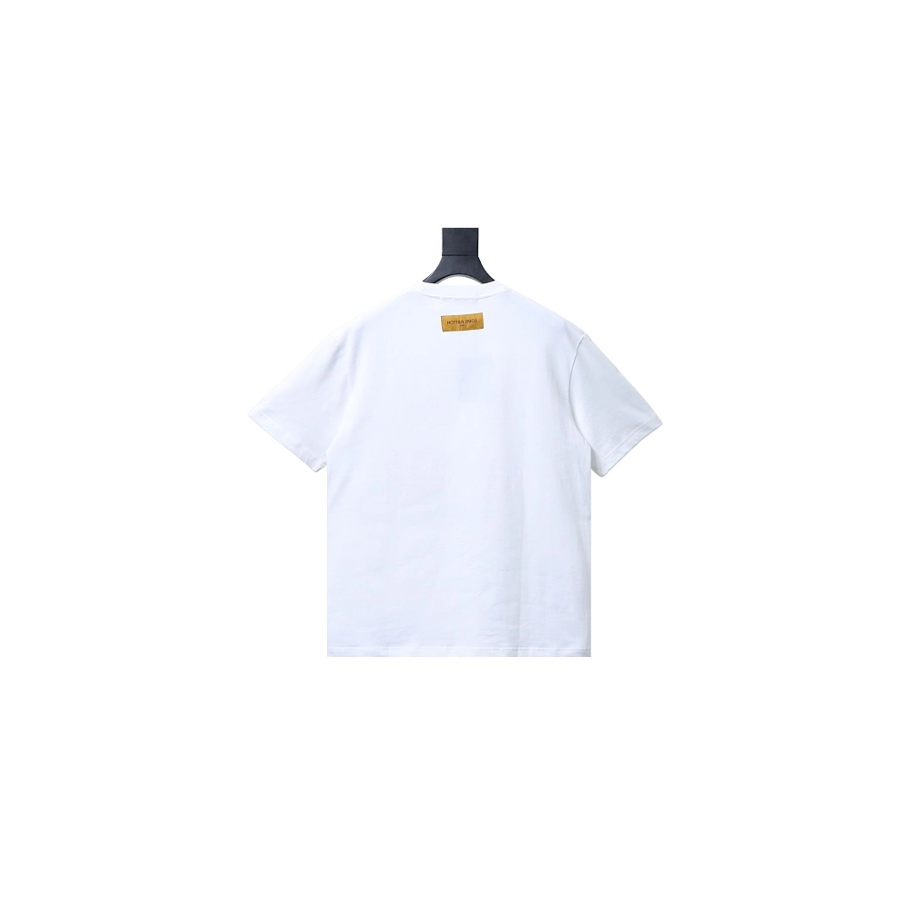 Louis Vuitton Linear Beaded Embroidery T-Shirt White,Louis Vuitton T-Shirts,T-Shirts,CLOTHES