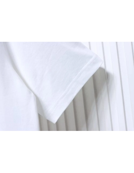 Louis Vuitton Linear Beaded Embroidery T-Shirt White,Louis Vuitton T-Shirts,T-Shirts,CLOTHES