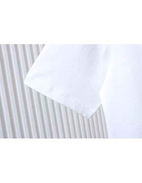 Louis Vuitton Linear Beaded Embroidery T-Shirt White,Louis Vuitton T-Shirts,T-Shirts,CLOTHES