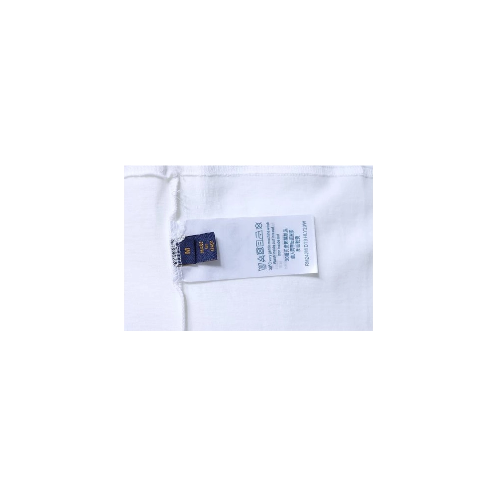 Louis Vuitton Linear Beaded Embroidery T-Shirt White,Louis Vuitton T-Shirts,T-Shirts,CLOTHES