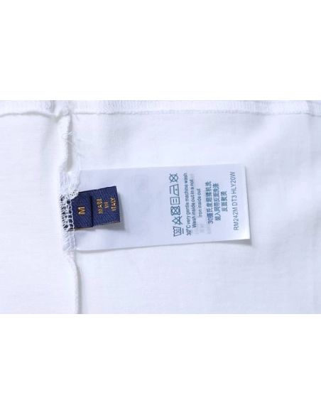 Louis Vuitton Linear Beaded Embroidery T-Shirt White,Louis Vuitton T-Shirts,T-Shirts,CLOTHES