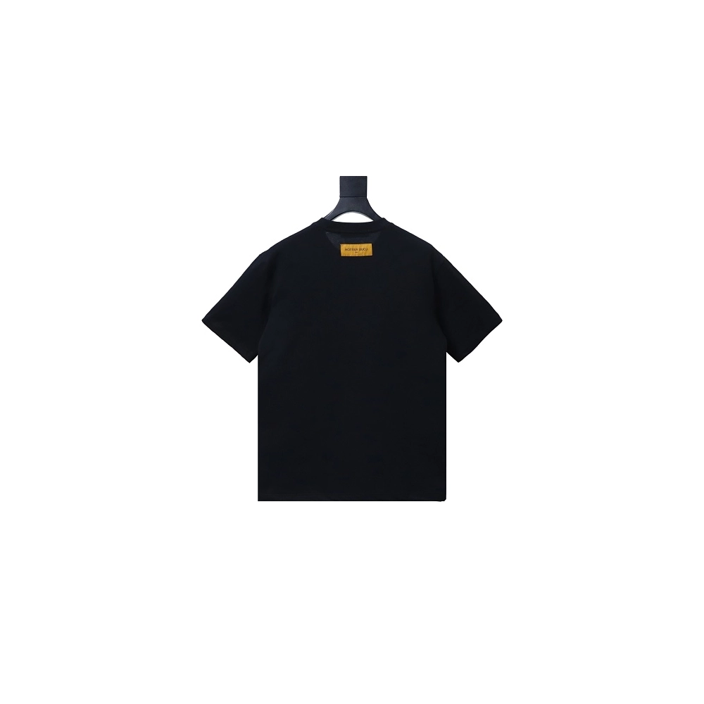 Louis Vuitton Linear Beaded Embroidery T-Shirt Black,Louis Vuitton T-Shirts,T-Shirts,CLOTHES
