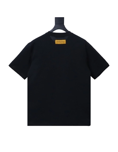 Louis Vuitton Linear Beaded Embroidery T-Shirt Black,Louis Vuitton T-Shirts,T-Shirts,CLOTHES